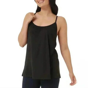 ❤️ 32 Degrees Cool Cami Tank Medium Black   Built In Bra NWOT
